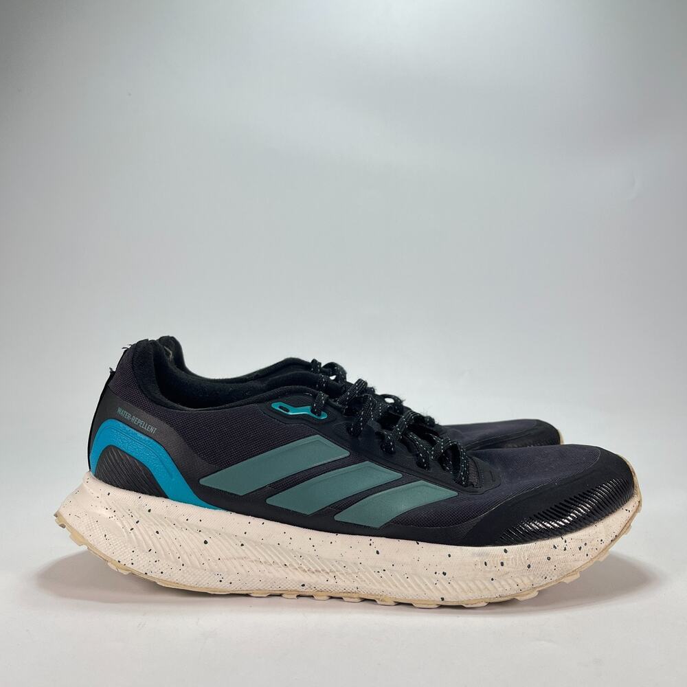 Adidas Runfalcon 5 TR Black Teal Trail Running Shoes JP7626 Men's Size 10.5